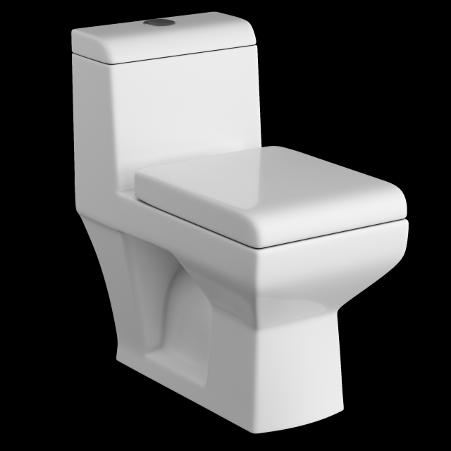 one piece ewc toilet modeled in 3ds max 3D Model .c4d .max .obj .3ds .fbx .stl .blend 
