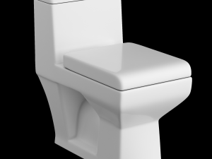 one piece ewc toilet modeled in 3ds max 3D Model