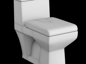 one piece ewc toilet modeled in 3ds max 3D Model