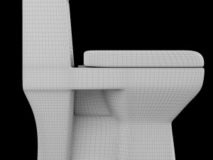one piece ewc toilet modeled in 3ds max 3D Model