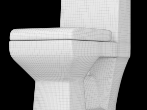 one piece ewc toilet modeled in 3ds max 3D Model