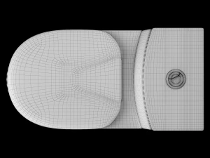 在 3ds max 中建模的一件式 ewc 马桶 3D 模型