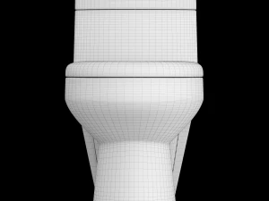 在 3ds max 中建模的一件式 ewc 马桶 3D 模型