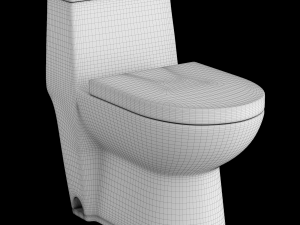 one piece ewc toilet modeled in 3ds max 3D 模型