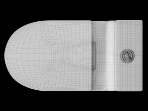 one piece ewc toilet modeled in 3ds max 3D 模型