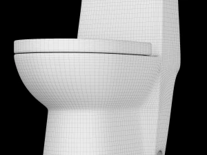 one piece ewc toilet modeled in 3ds max 3D Model