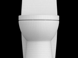 one piece ewc toilet modeled in 3ds max 3D Model