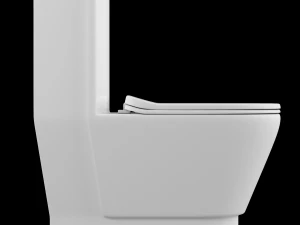 在 3ds max 中建模的一件式 ewc 马桶 3D 模型