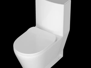 在 3ds max 中建模的一件式 ewc 马桶 3D 模型