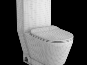 one piece ewc toilet modeled in 3ds max Modello 3D
