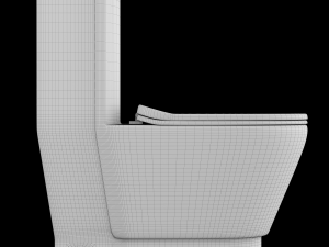one piece ewc toilet modeled in 3ds max Modello 3D