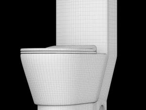 在 3ds max 中建模的一件式 ewc 马桶 3D 模型