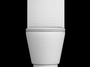 在 3ds max 中建模的一件式 ewc 马桶 3D 模型