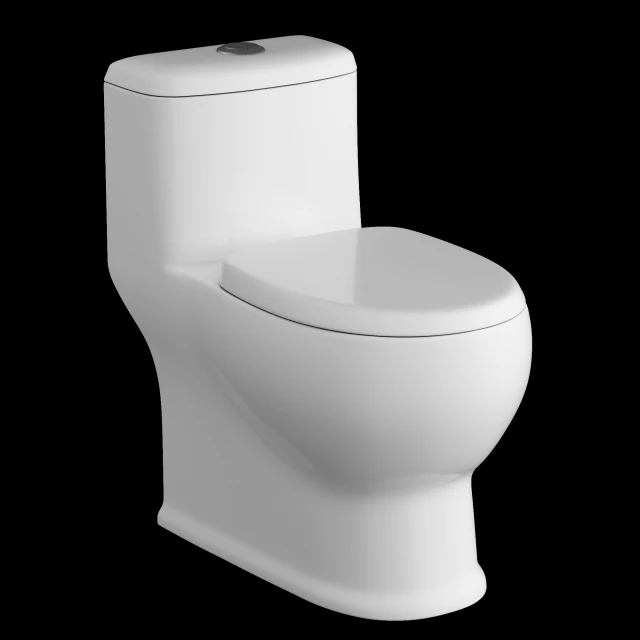 toilettes ewc monobloc mod&eacute;lis&eacute;es en 3ds max Modèle 3D .c4d .max .obj .3ds .fbx .stl .blend 