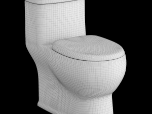 toilettes ewc monobloc mod&eacute;lis&eacute;es en 3ds max Modèle 3D