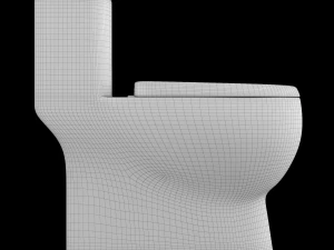toilettes ewc monobloc mod&eacute;lis&eacute;es en 3ds max Modèle 3D