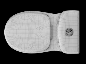 toilettes ewc monobloc mod&eacute;lis&eacute;es en 3ds max Modèle 3D