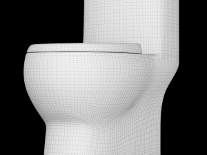 one piece ewc toilet modeled in 3ds max 3D मॉडल