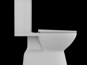 one piece ewc toilet modeled in 3ds max Modelo 3D