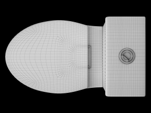 one piece ewc toilet modeled in 3ds max Modelo 3D