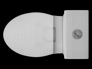 one piece ewc toilet modeled in 3ds max 3D Model