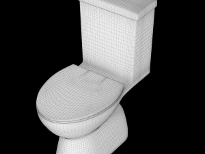 one piece ewc toilet modeled in 3ds max 3D Model