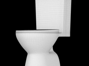 one piece ewc toilet modeled in 3ds max 3D Model