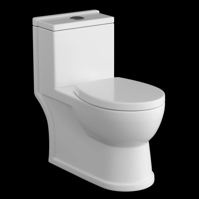3डीएस मैक्स में तैयार किया गया एक टुकड़ा ईडब्ल्यूसी शौचालय 3D मॉडल .c4d .max .obj .3ds .fbx .stl .blend 