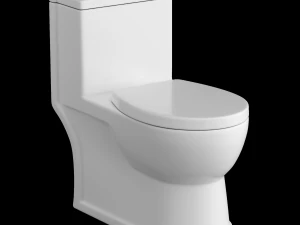 3डीएस मैक्स में तैयार किया गया एक टुकड़ा ईडब्ल्यूसी शौचालय 3D मॉडल