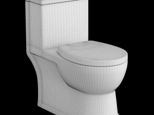 one piece ewc toilet modeled in 3ds max 3D-Modell