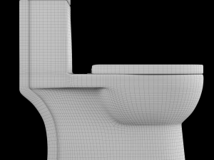 one piece ewc toilet modeled in 3ds max 3D-Modell