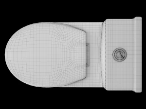 3डीएस मैक्स में तैयार किया गया एक टुकड़ा ईडब्ल्यूसी शौचालय 3D मॉडल