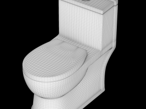 one piece ewc toilet modeled in 3ds max 3D-Modell