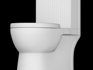 one piece ewc toilet modeled in 3ds max 3D-Modell