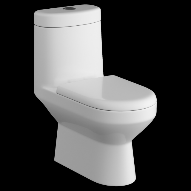 one piece ewc toilet modeled in 3ds max 3D Model .c4d .max .obj .3ds .fbx .stl .blend 