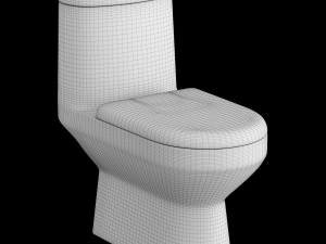 one piece ewc toilet modeled in 3ds max 3D Model