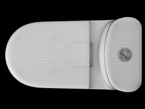 one piece ewc toilet modeled in 3ds max 3D Model