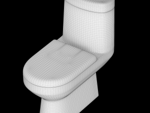 one piece ewc toilet modeled in 3ds max 3D Model