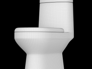 one piece ewc toilet modeled in 3ds max 3D Model