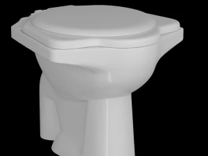 एंग्लो पी पैन टॉयलेट 3डीएस मैक्स में तैयार किया गया 3D मॉडल