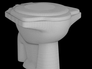 toaleta anglo p pan modelowana w 3ds max Model 3D