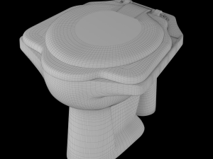 anglo p pan toilet modeled in 3ds max 3D Model