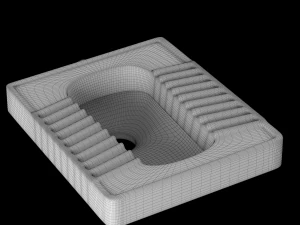एओटीसी पैन टॉयलेट 3डीएस मैक्स में तैयार किया गया 3D मॉडल