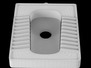 एओटीसी पैन टॉयलेट 3डीएस मैक्स में तैयार किया गया 3D मॉडल