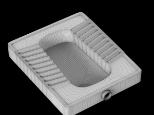 aotc pan toilet modeled in 3ds max Modelo 3D