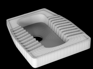 eastern pan toilet modeled in 3ds max 3D मॉडल