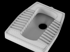 eastern pan toilet modeled in 3ds max 3D मॉडल
