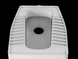 eastern pan toilet modeled in 3ds max 3D मॉडल