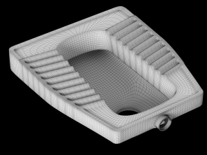 eastern pan toilet modeled in 3ds max 3D मॉडल