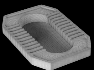 medium pan toilet modeled in 3ds max 3D 모델